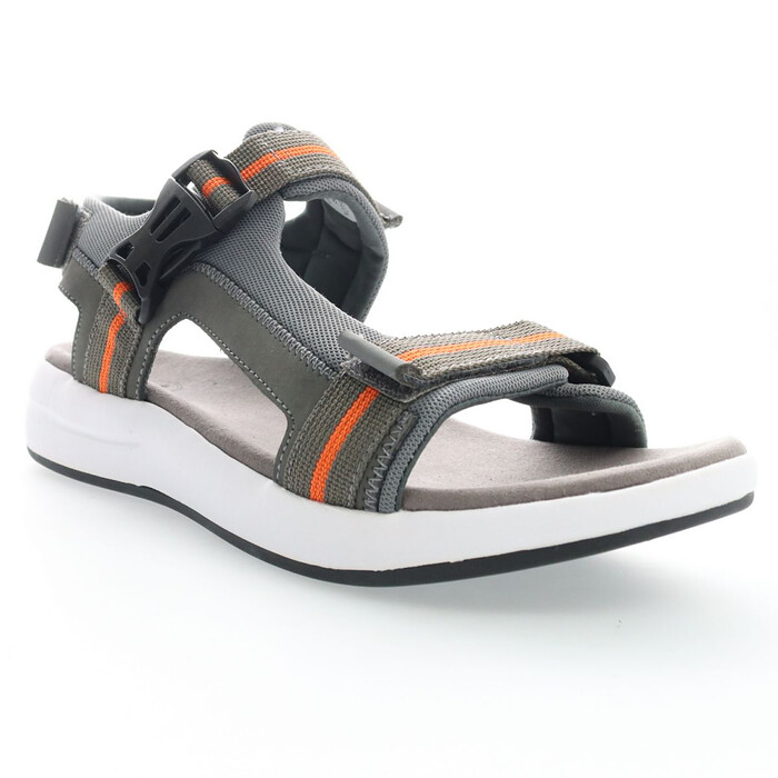 Propet Men's Eli Sandal Grey/Orange Neoprene - MSV031NGOR