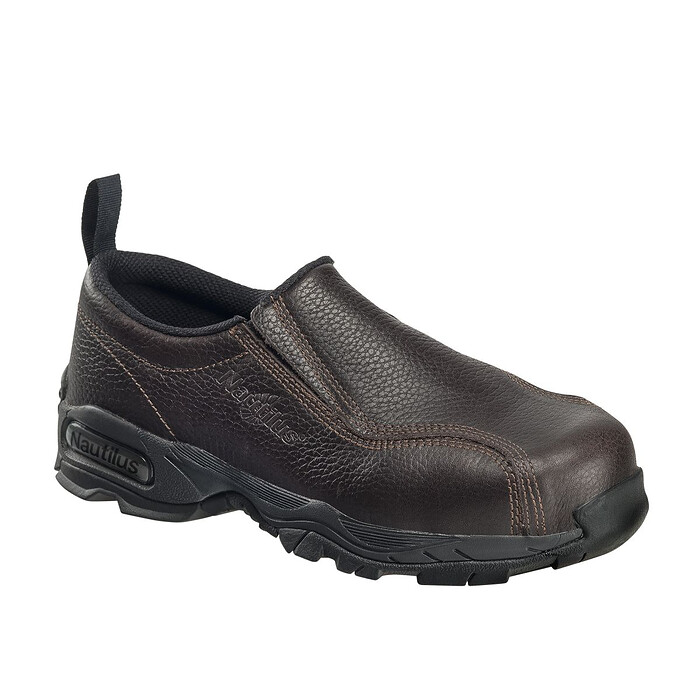 Nautilus Safety Footwear Women's Steel Toe ESD Slip-On Work Shoe Brown - N1621