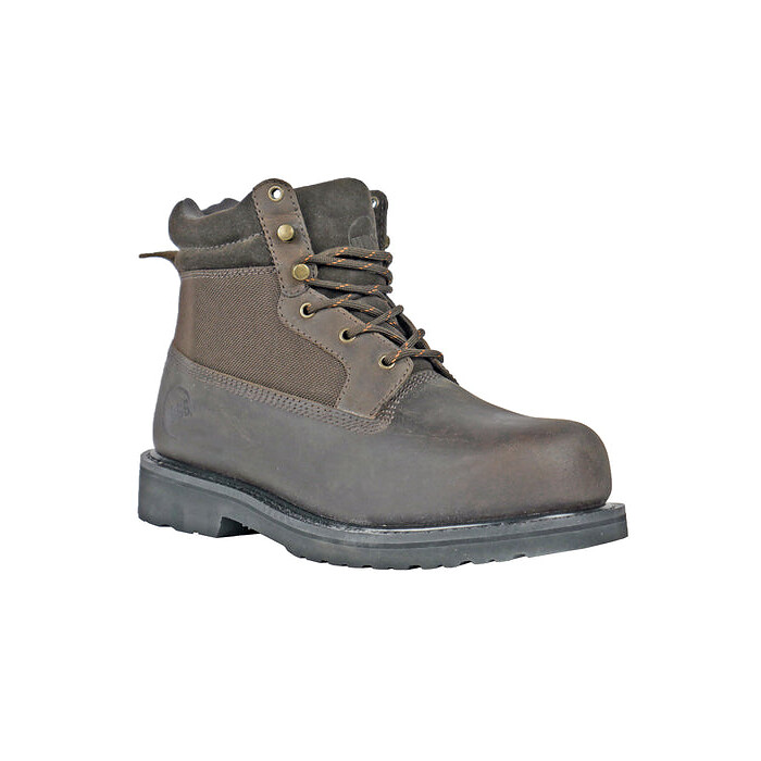 HOSS Men's Scout Steel Toe Heavy Duty Work Boot Brown Full Grain Leather/Nylon - 60215