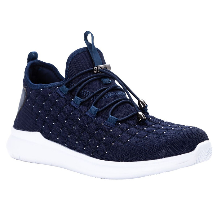 Propet Women's TravelBound Walking Shoe Navy Metallic - WAA132MNME