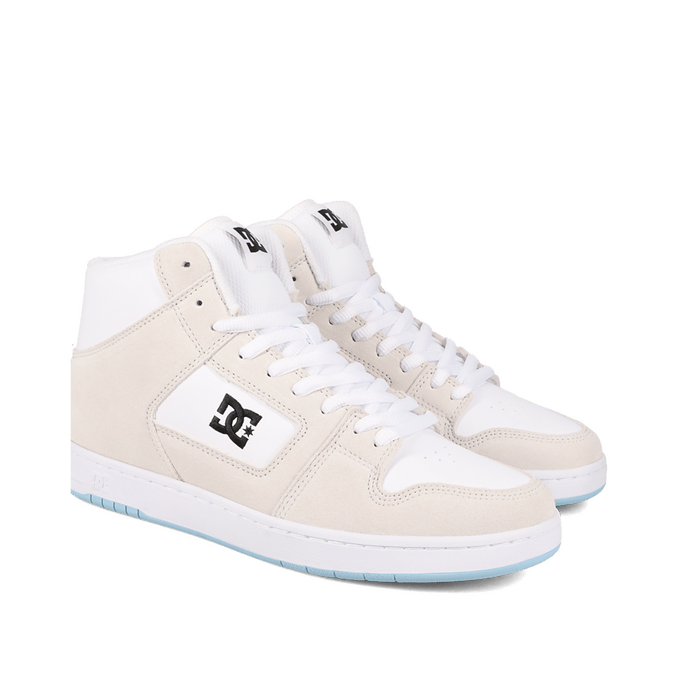 DC Shoes Women's Manteca 4 Hi Top Skate Shoe White/Grey/Light Blue - DC01735450-WHGYLB