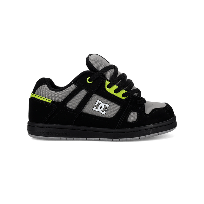 DC Shoes Boys' STAG Skate Shoe Grey/Black/Green - DC02186010-GYBKGN