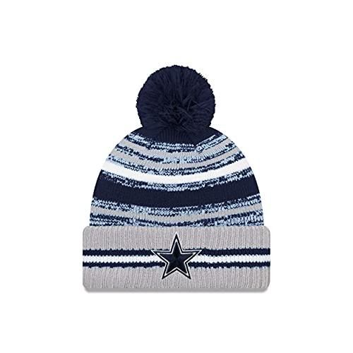 Men's Dallas Cowboys New Era Gray Stripe Cuffed Knit Hat